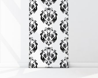 Damask Removable Wallpaper Gothic Pattern Peel & Stick Wall - Etsy