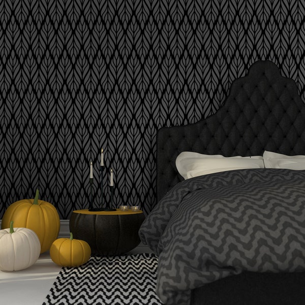 Black Peel and Stick Wallpaper - Etsy