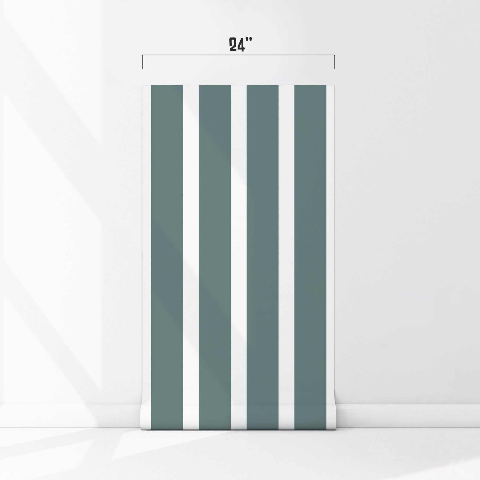 Bluegreen Striped Wallpaper Green Linear Geometric Self Etsy