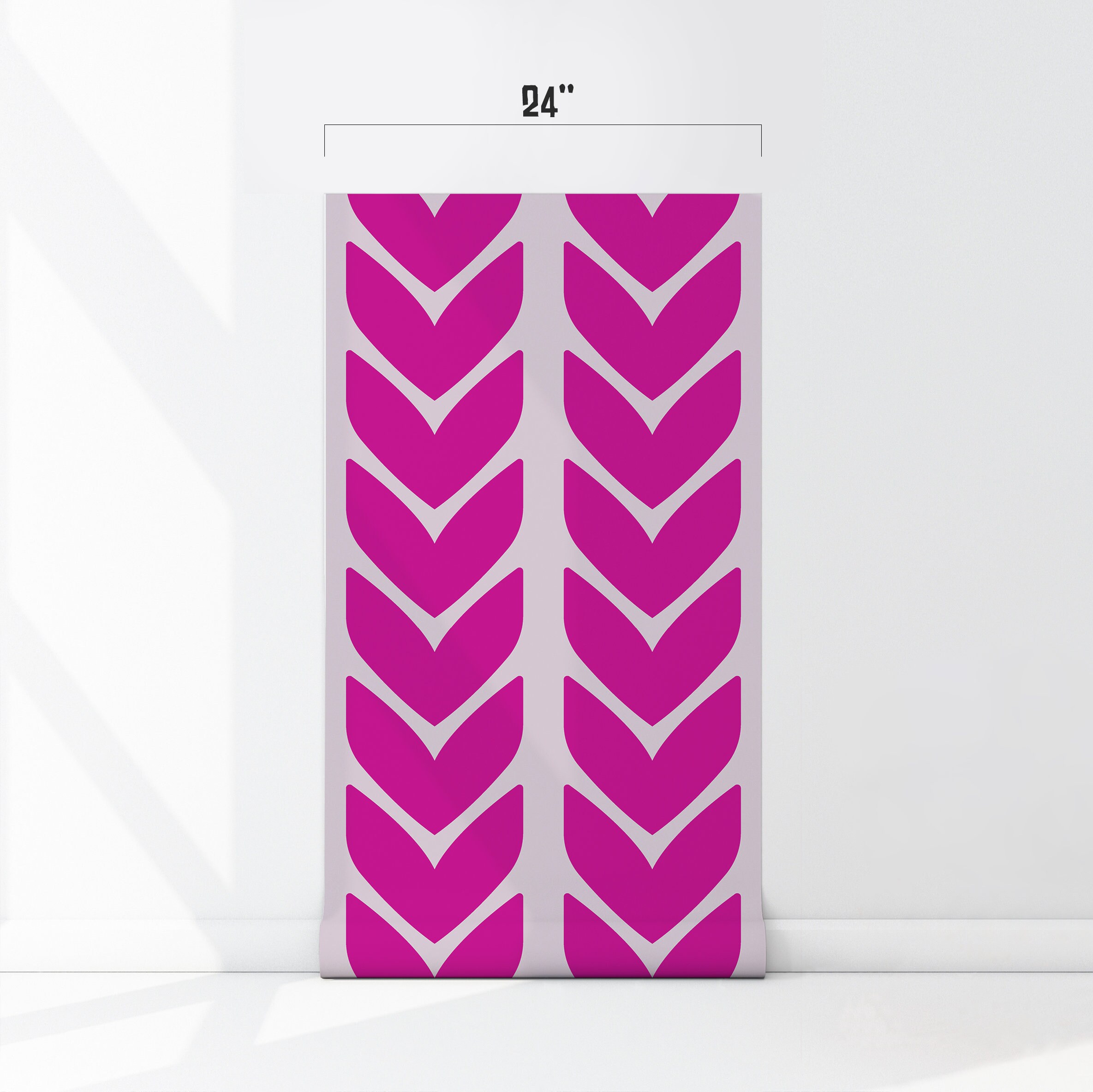 Pink Herringbone Wallpaper Cute Girl Nursery Removable Wall Etsy