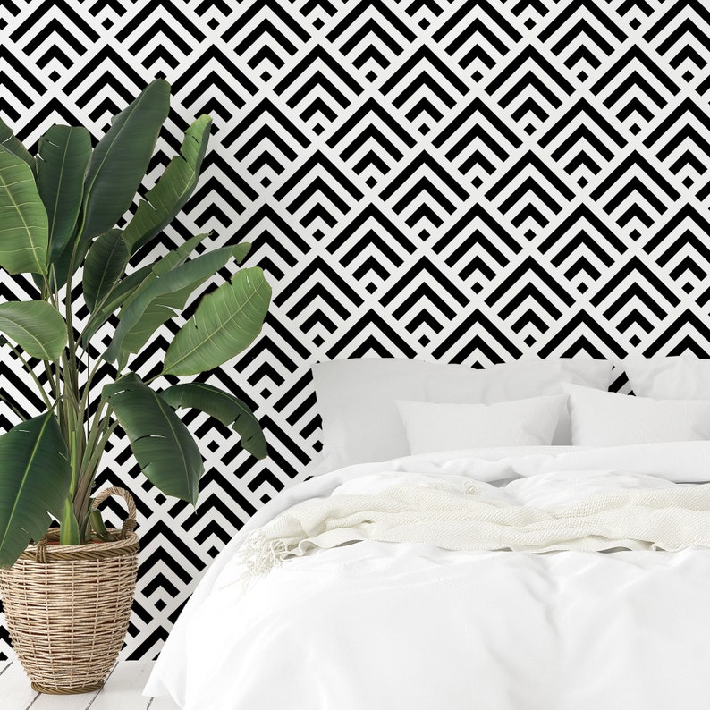 Geometric Peel & Stick Wallpaper Scandinavian Self Adhesive Etsy