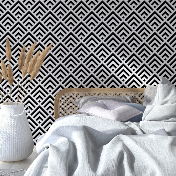 Tic Tac Toe Self Adhesive Wall Mural Geometric Peel /& Stick Wallpaper Circle and Cross Removable Decal Black and White Temporary Decor