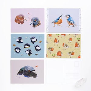 Mix and Match Set of 3 A6 Postcards Mini Prints Postcrossing Cards for Bird Lover