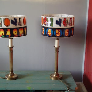 Pair of Up-Cycled fruit machine reel lamps