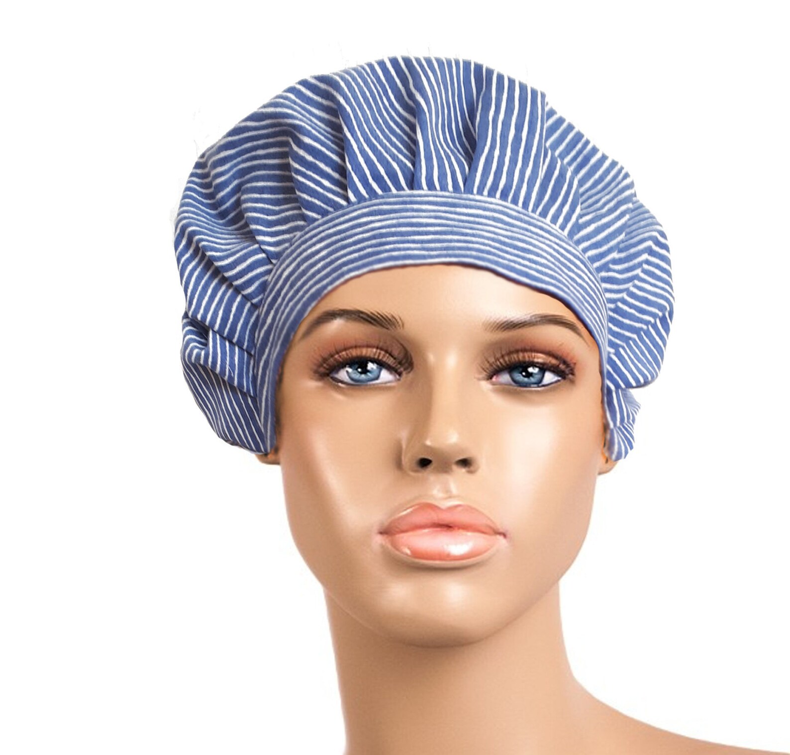Scrub cap with room for hair tutorial Bouffant scrub hat Etsy