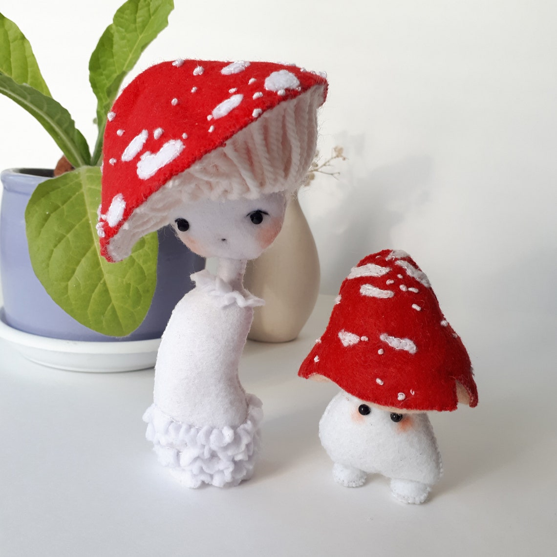 Mushroom pattern SET mushroom decor cute for nursery felt Etsy