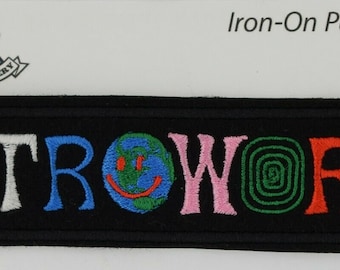 Iron on Patch Large Astroworld Smile Embroidered Hip Hop Rap