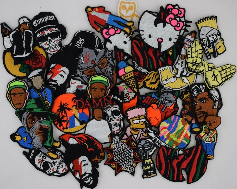 MF Doom Jewel Mask Embroidered Hip Hop Rap Iron on Patch