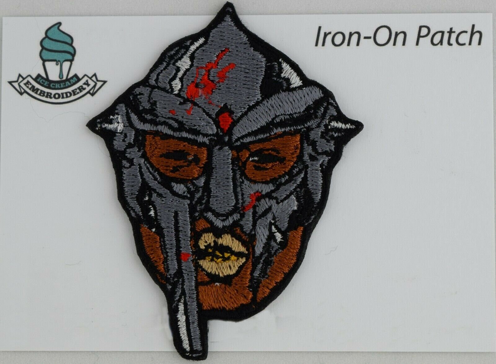 MF Doom Jewel Mask Embroidered Hip Hop Rap Iron on Patch