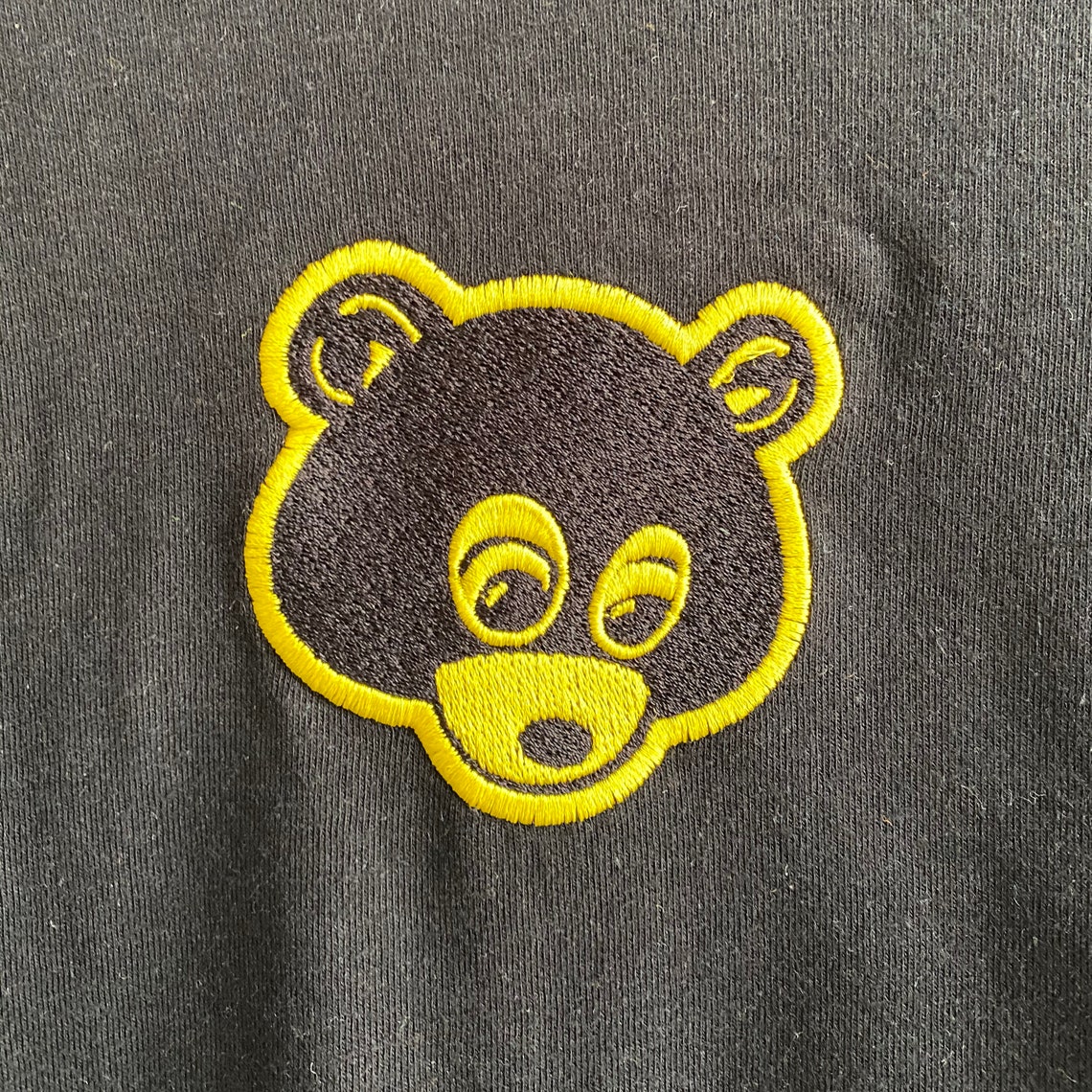 Actual Fact Kanye Retro Bear Embroidered Black Long Sleeve | Etsy