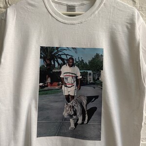 Actual Fact Mike Tyson Tiger T Shirt In White | Etsy