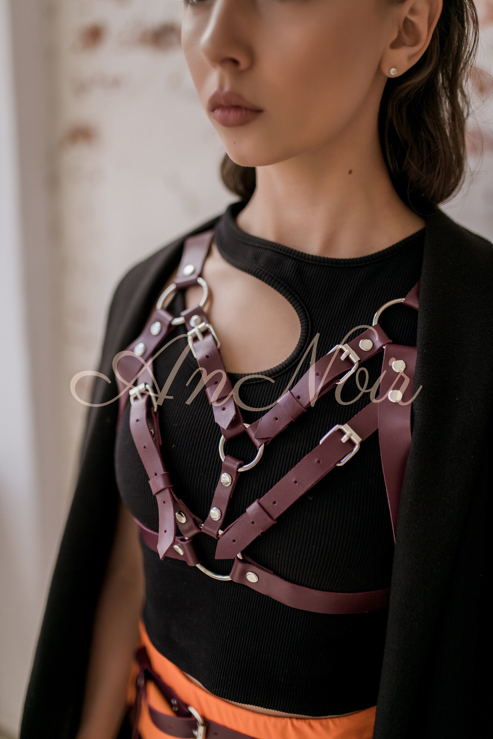 Bdsm cuero arnés jarretera arnés de cuero para las mujeres Etsy