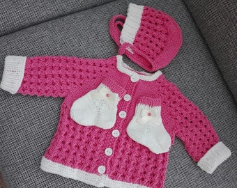 Baby Set für Taufe mit Muster