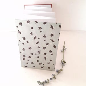 Leporello Rectangular Photo Album with Botanical Leaf Print, Mini Handmade Album for 10x15 Photos, Multiple Photo Holder
