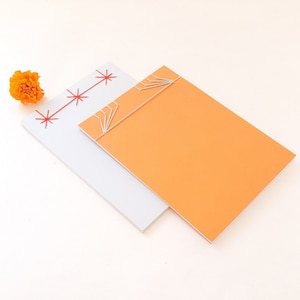 Quaderni artigianali con rilegatura giapponese, taccuini A5 fatti a mano, notebook colorati per appunti con pagine in carta riciclata