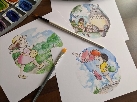 Studio Ghibli Prints Set of 3 | Etsy
