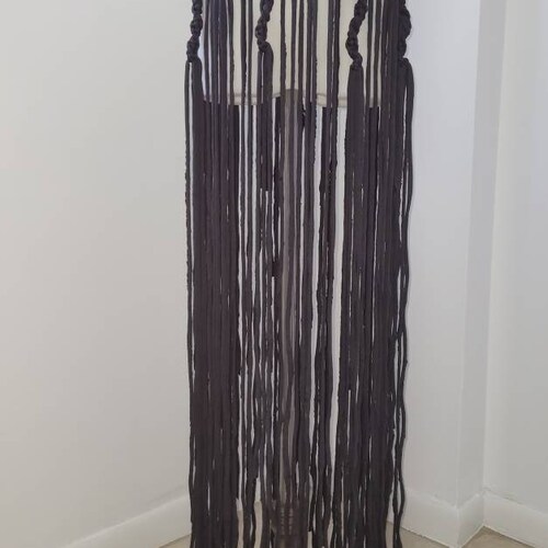 Celestial shops Black Two-Piece Macrame knited set