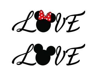 Download Free font_Love disney svg png Dxf Love disney cut Love | Etsy