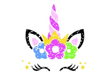 Download Free font_Unicorn SVG Unicorn head Svg Unicorn flower svg ...