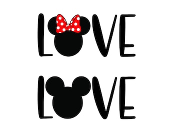 Download Free font_Love disney svg png Dxf Love disney cut Love | Etsy