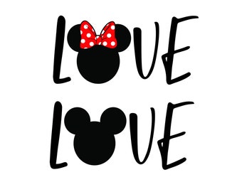 Download Free font_Love disney svg png Dxf Love disney cut Love | Etsy