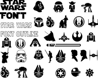 Download Free Font Star Wars Svg Star Wars Font Svg Darth Vader Svg Star Wars Files Svg Dxf Ttf Clipart Files For Silhouette Cameo Or Cricut Paruhpsd