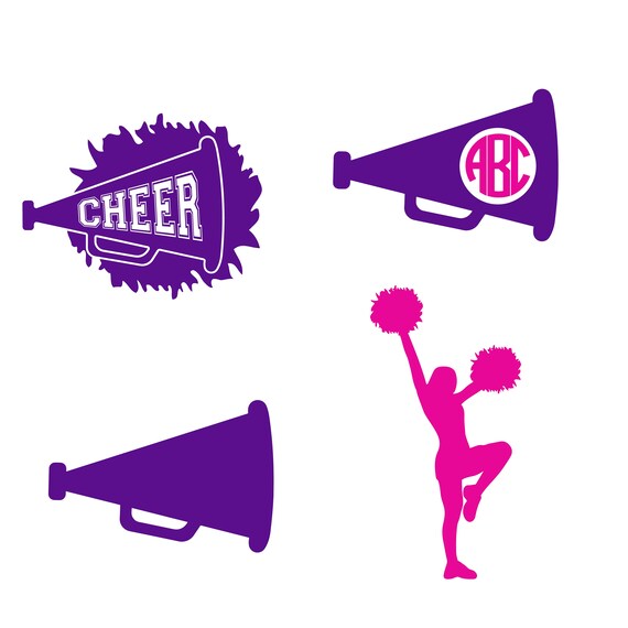 Download Free font_Cheer megaphone monogram svg cheer megaphone svg ...