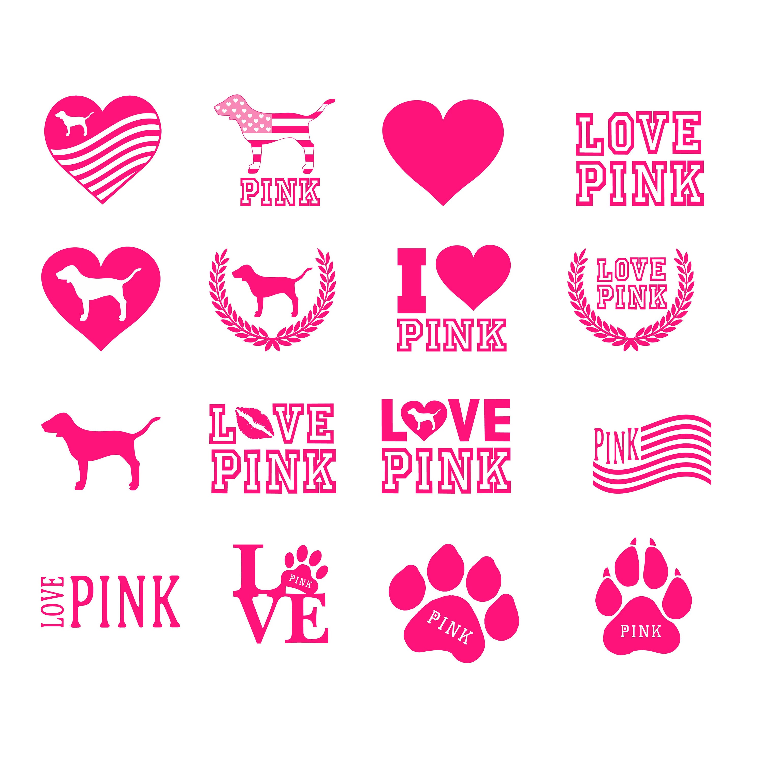 Download Free font_Love pink svg pink love svg love pink clipart | Etsy