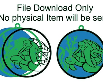 SVG PDF Humping Sea Turtle Ornament