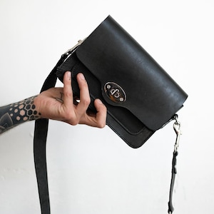 Mary Bag, Slouchy Leather Shoulder Bag, Leather Purse, Leather Handbag, Leather Bag, Black