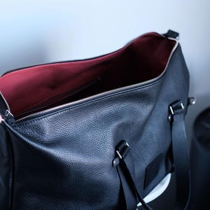 Leather Weekender Bag image 8