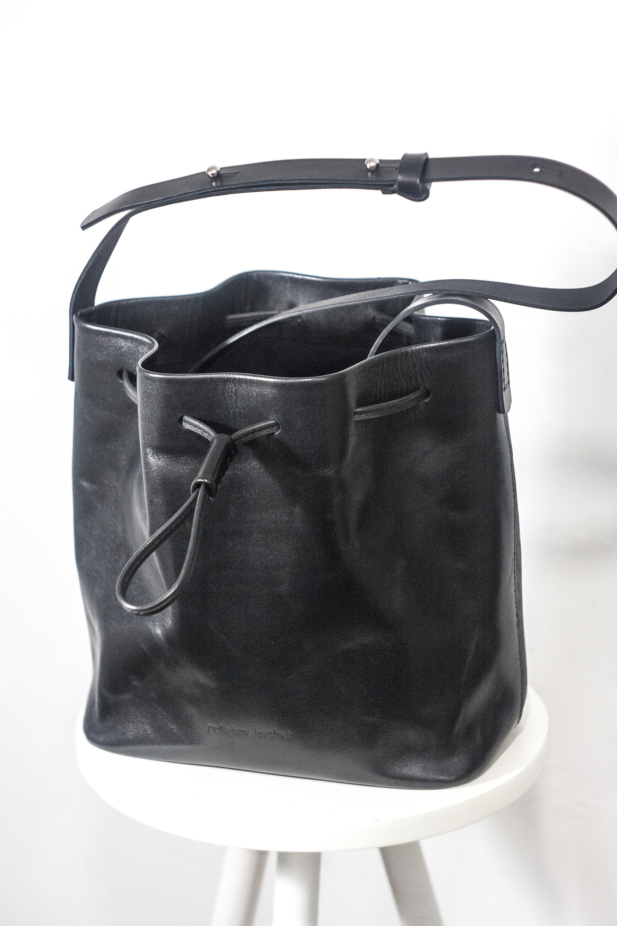 Bucket Bag Slouchy Leather Shoulder Bag Leather Purse - Etsy