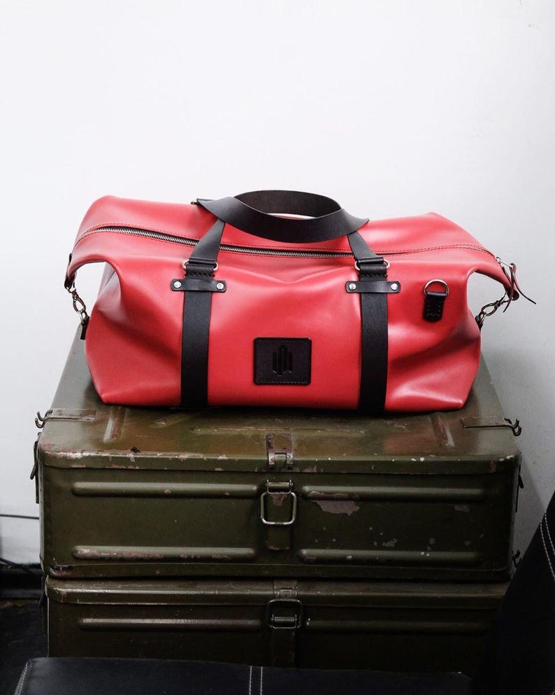 Leather Weekender Bag image 11