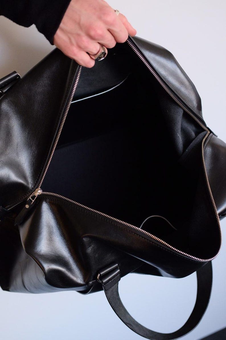 Leather Weekender Bag image 6