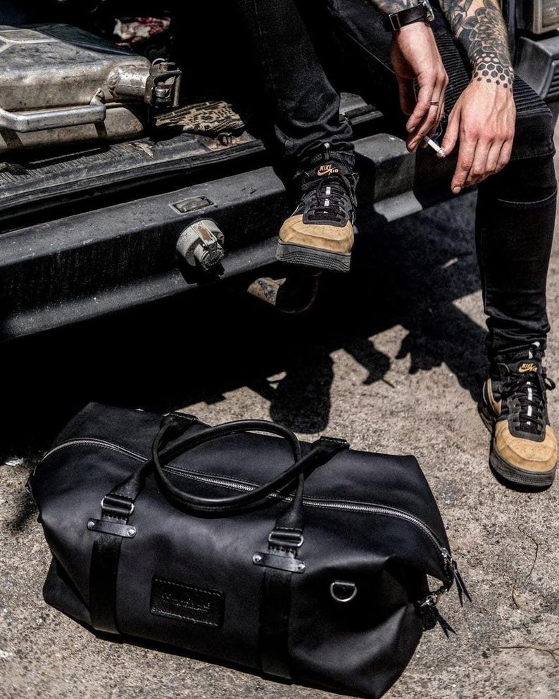 Leather Weekender Bag image 2