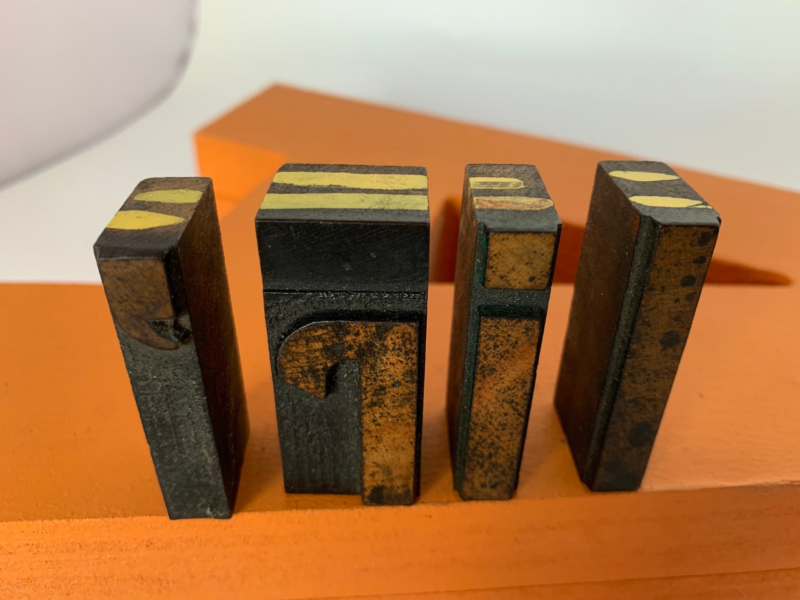 Vintage Wooden Printing Press Blocks/4 Wooden Printing Press Etsy