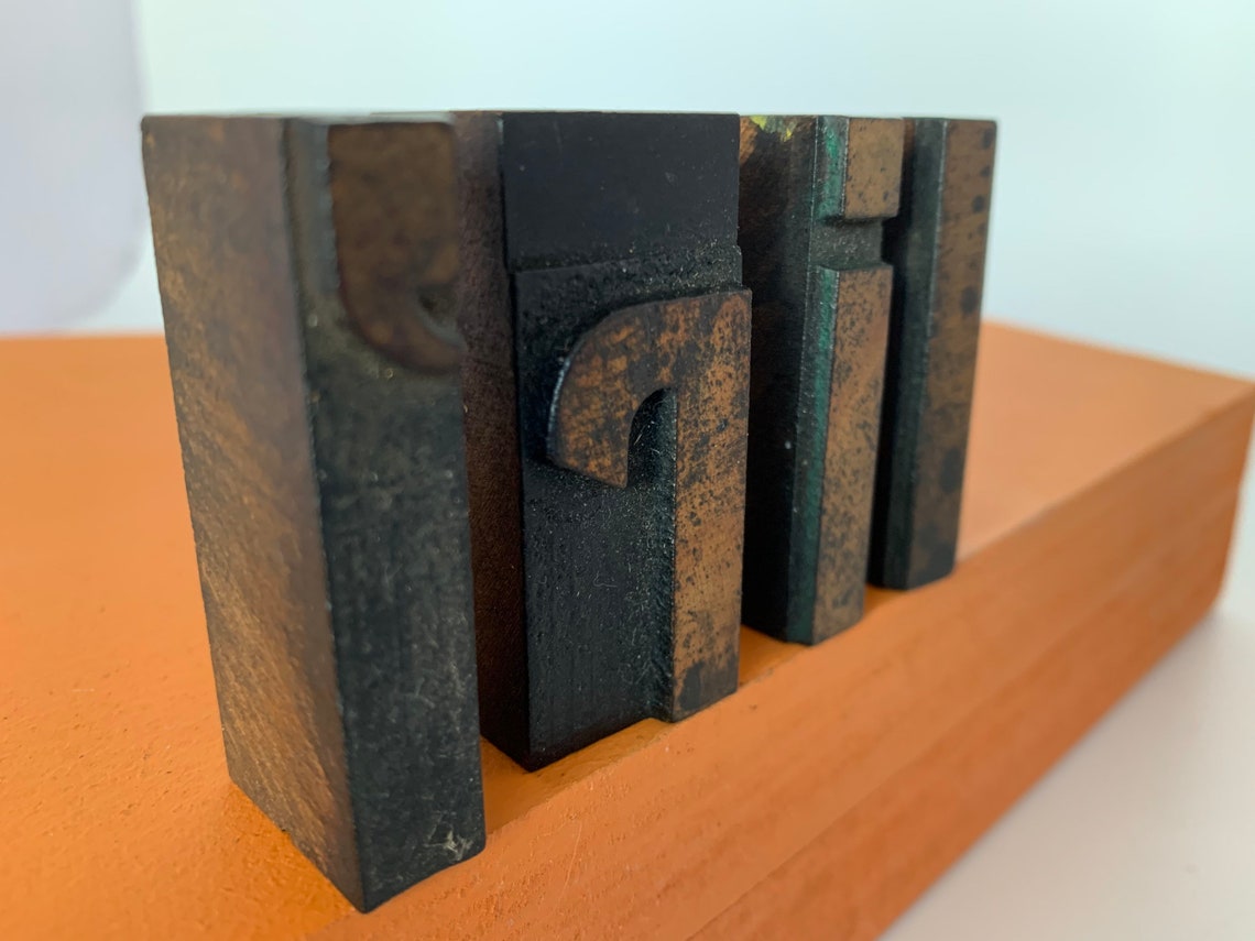 Vintage Wooden Printing Press Blocks/4 Wooden Printing Press Etsy