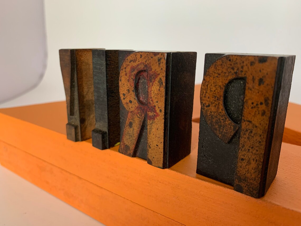 Vintage Wooden Printing Press Blocks/4 Wooden Printing Press Etsy