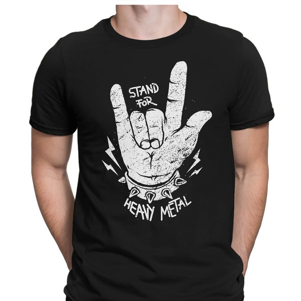 Stand Up For Heavy Metal - Herren Fun T-Shirt - Bedruckt - Small bis 4XL - Hardrock - PAPAYANA