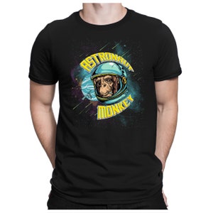 Astronaut Monkey - Men&#39;s Fun T-Shirt - Printed - Small to 4XL - PAPAYANA