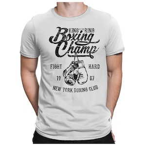 Boxing Champ - T-shirt divertente da uomo - Stampata - Dalla piccola alla 4XL - PAPAYANA