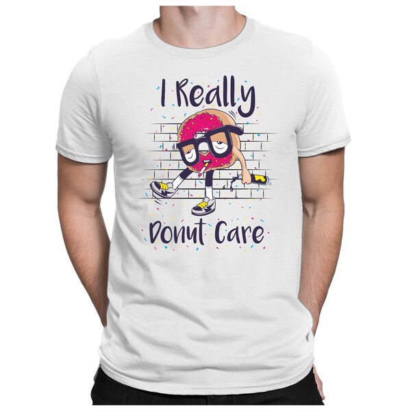 I donut Care-men's fun t-shirt-printed-small to 4XL-PAPAYANA