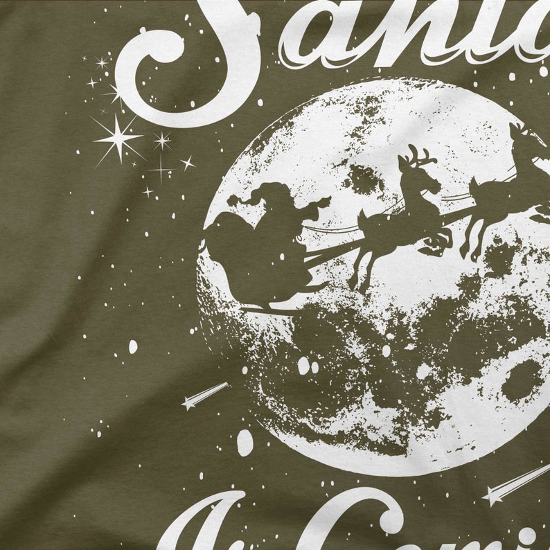 Santa is coming Christmas-men/'s fun t-shirt-printed-small to 4XL-PAPAYANA