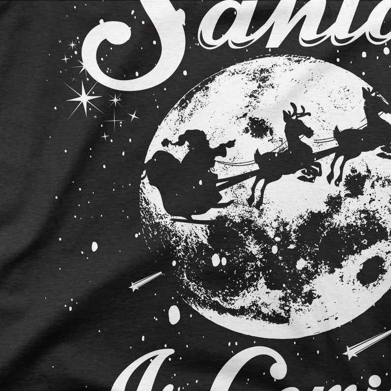Santa is coming Christmas-men/'s fun t-shirt-printed-small to 4XL-PAPAYANA