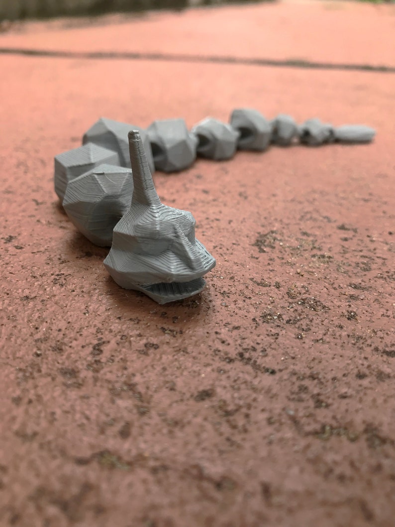 3D Printed Small Onix Pokemon Articulated Print Etsy