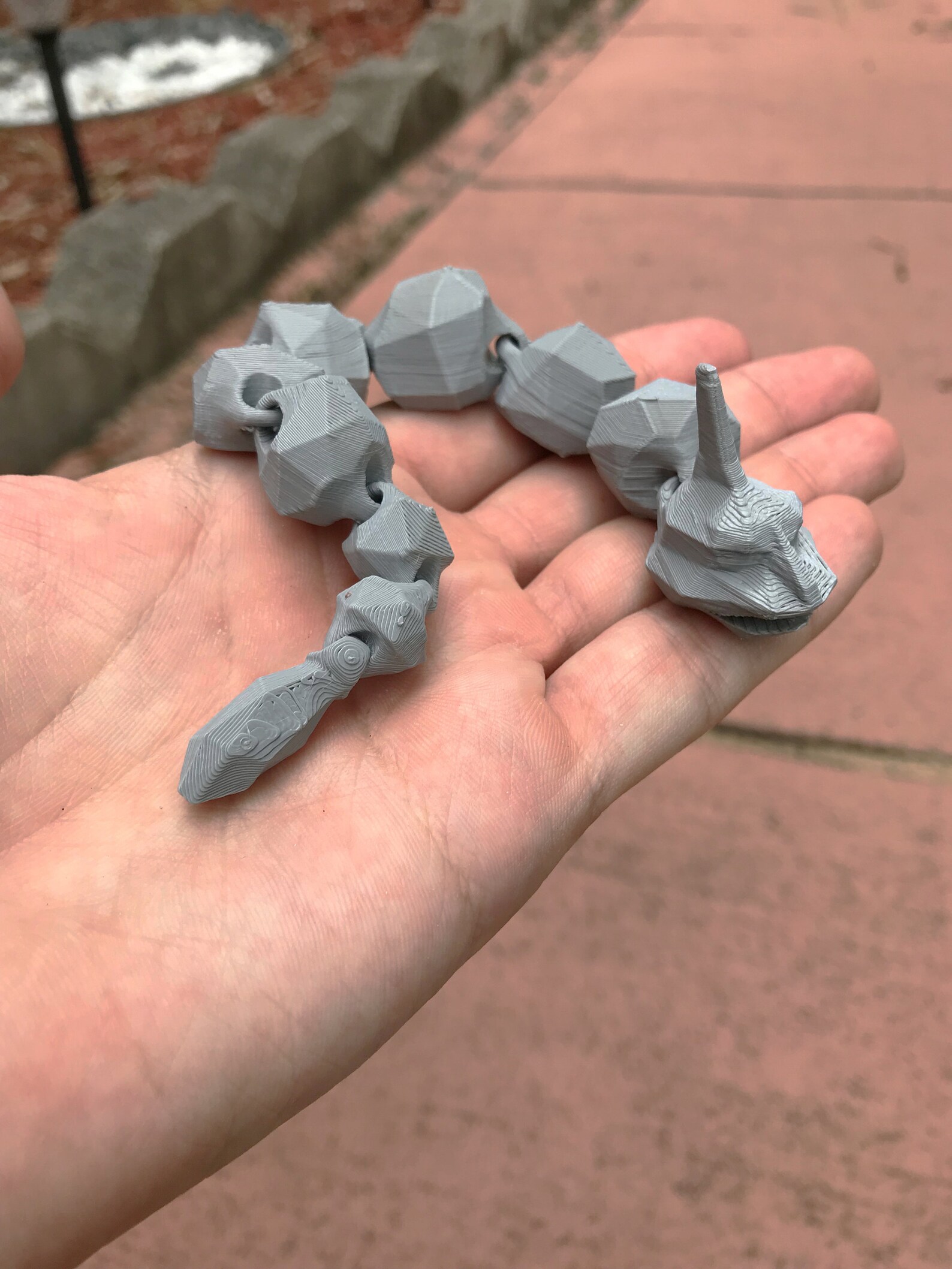 3D Printed Small Onix Pokemon Articulated Print Etsy