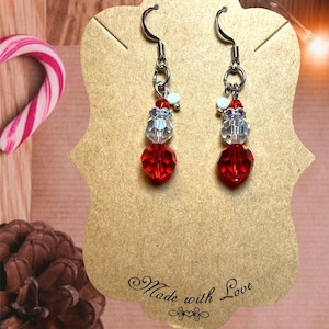 Santa Earrings, Christmas Earrings, Santa Clause Earrings, Holiday Earrings