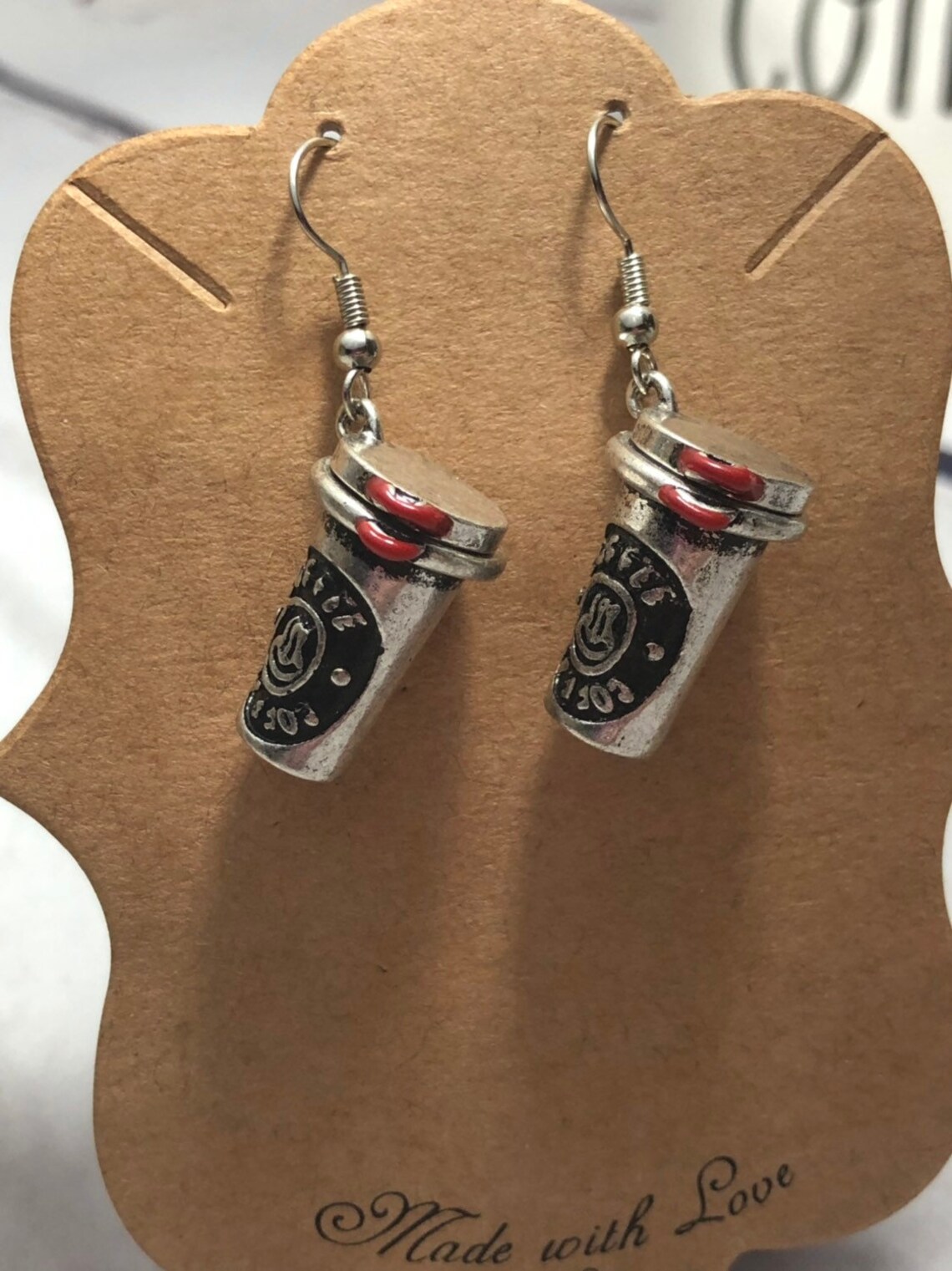 Coffee Cup Earrings Coffee earrings Coffee Mug Earrings Etsy