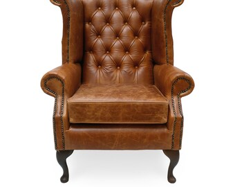 Chesterfield Chesterfield Queen Anne Chair in Bolero Leather 