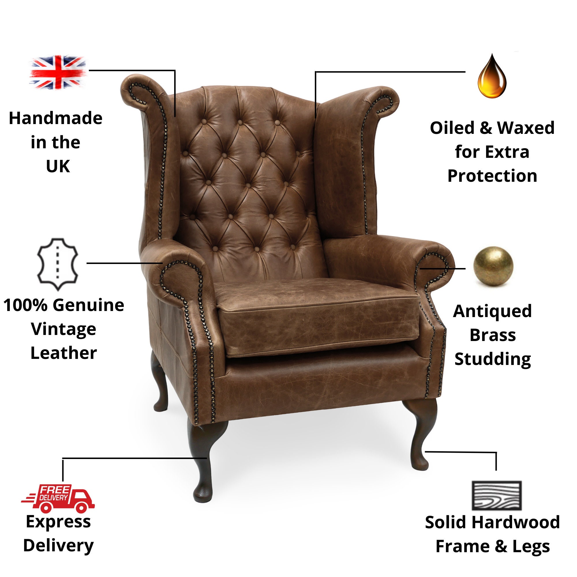 Vintage high back armchair outlet